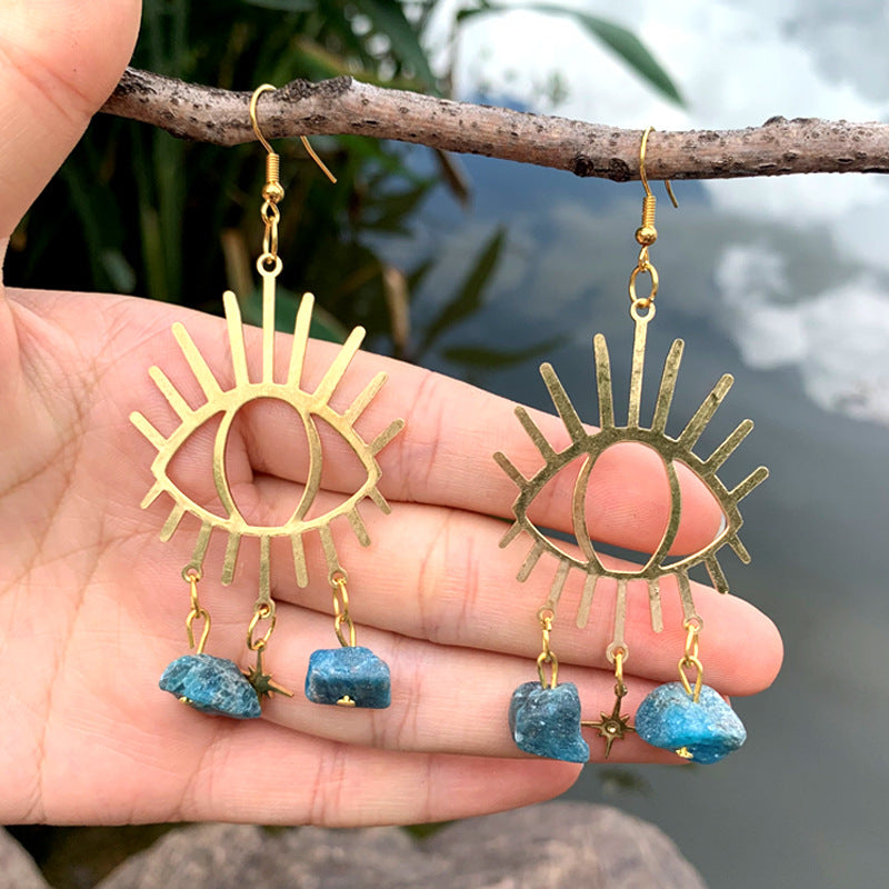 Pendientes de aleación de lágrimas del ojo del diablo al por mayor